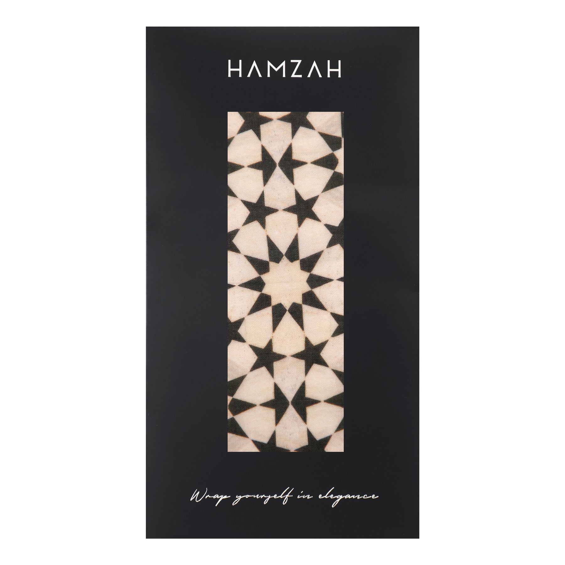 Beige and Black Scarf - Sahara