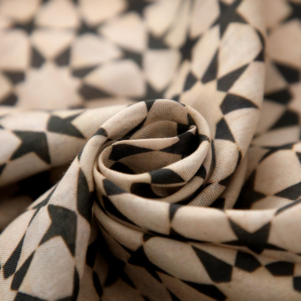 Beige and Black Scarf - Sahara