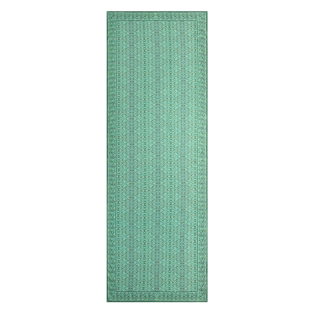 Green Scarf for Women with Geometric Print