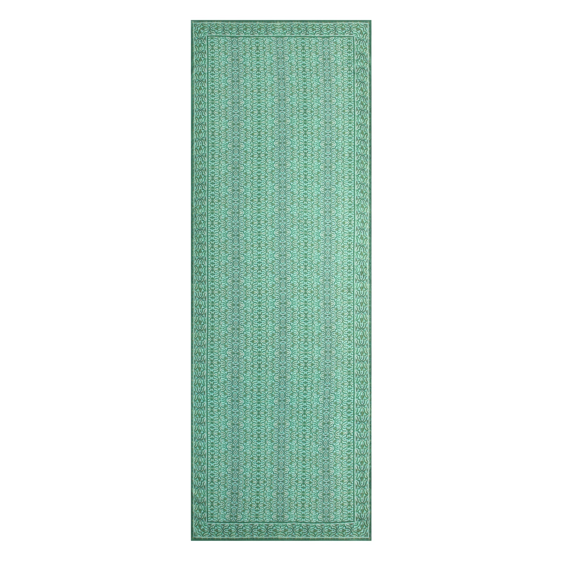 Green Scarf for Women with Geometric Print