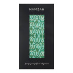 Green Scarf for Women with Geometric Print