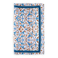 Blue and White Silk Scarf with Turkish Print Rumi