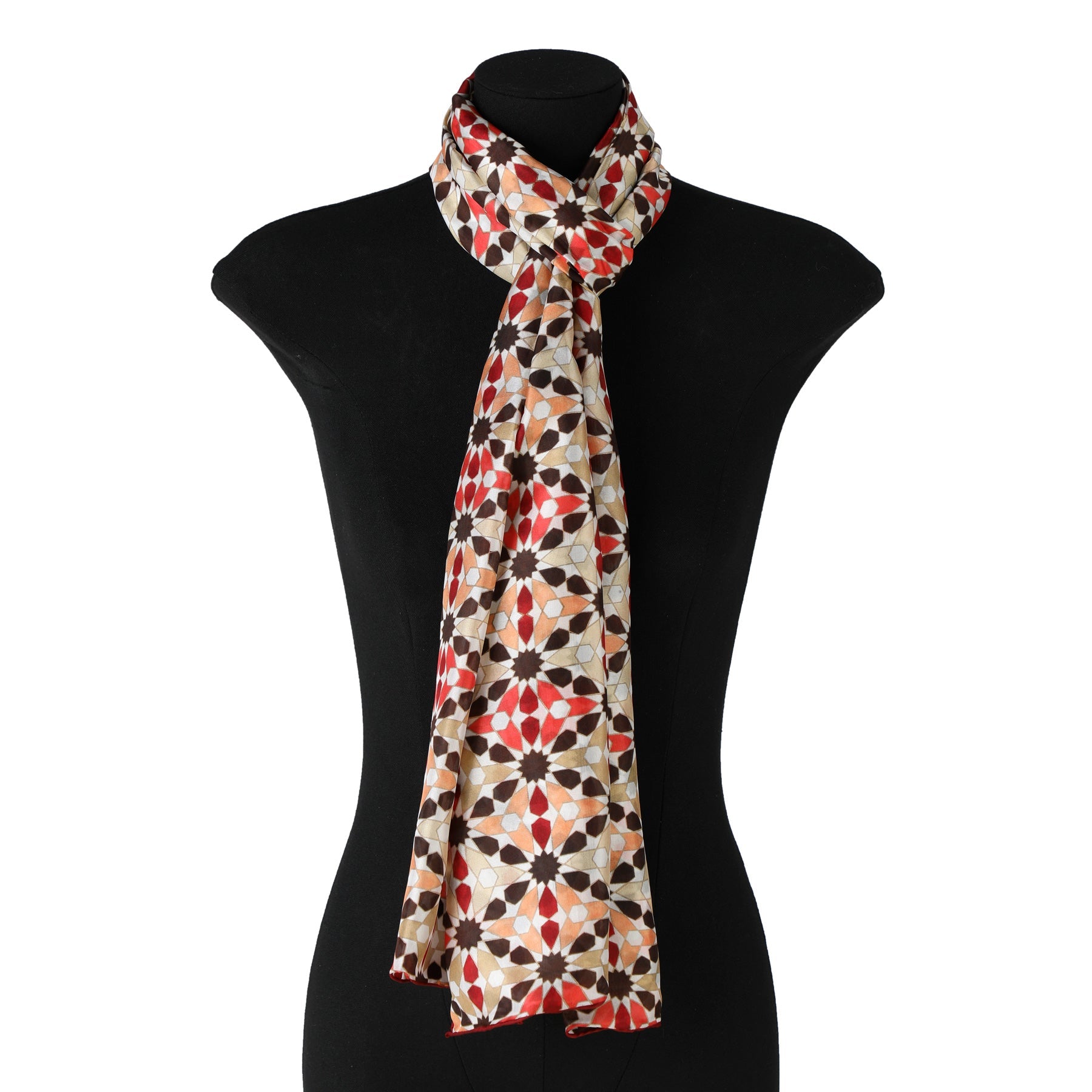 Islamic Mosaic Tile Silk Scarf Suhail V1