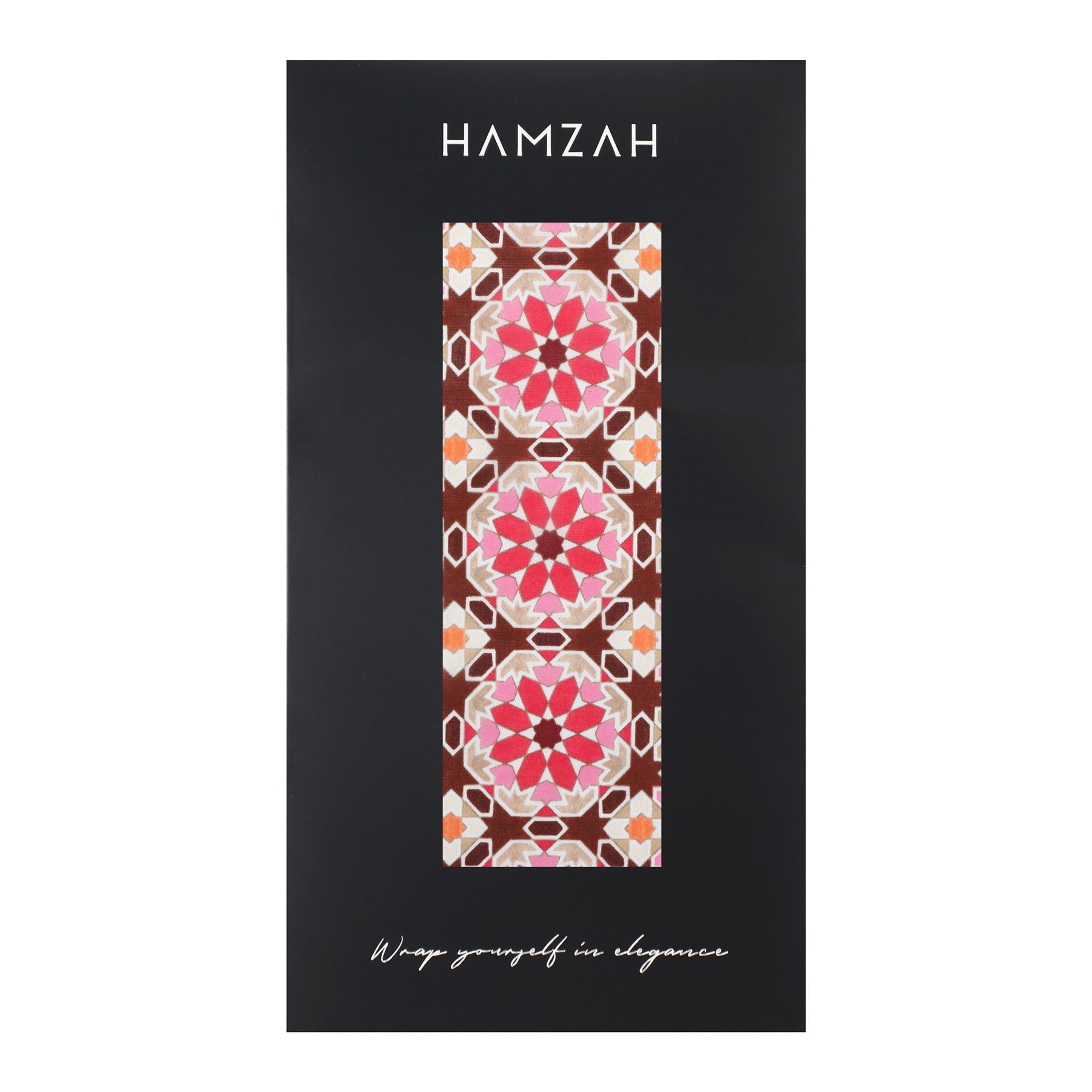Sacred Geometry Pink Silk Scarf Mashrabia V1