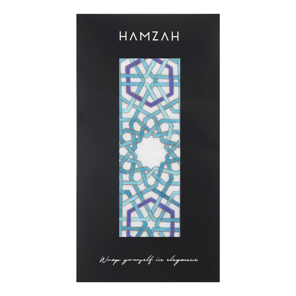 Modal Scarf with Blue Print