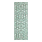 Green Islamic Art Tessellation Silk Scarf Hijaz V2