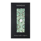 Green Islamic Art Tessellation Silk Scarf Hijaz V2