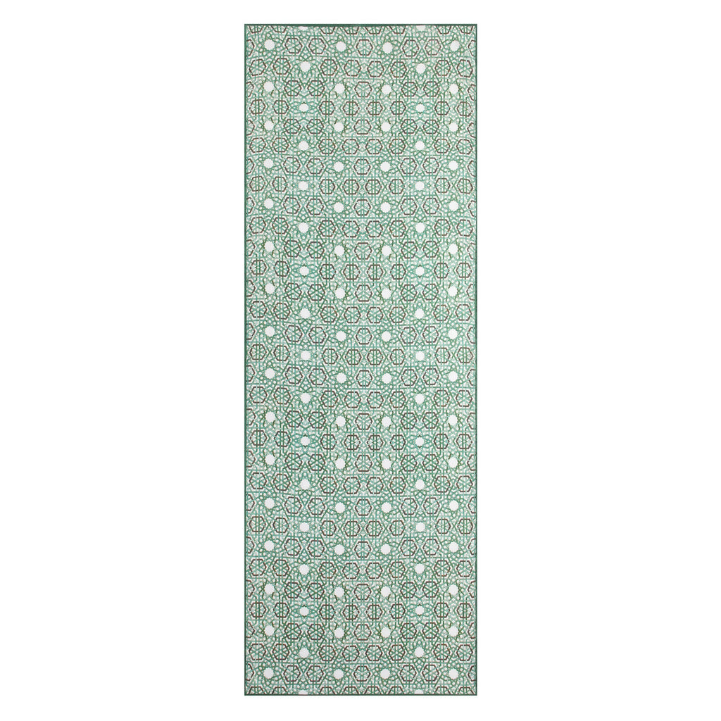 Modal Hijab with Green Geometric Print