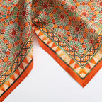 Orange Square Scarf Zellige