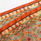 Orange Square Scarf Zellige