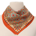 Orange Square Scarf Zellige