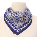 Blue Square Scarf Zellige v2
