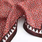Red Square Scarf 100% Silk