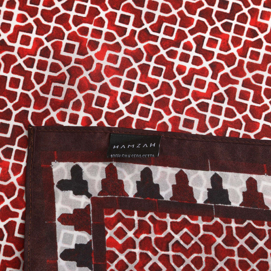 Red Square Scarf 100% Silk