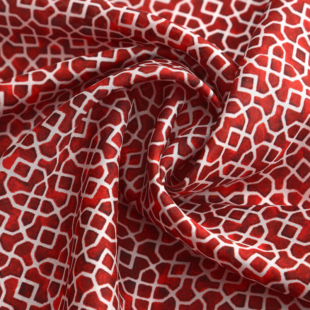 Red Square Scarf 100% Silk