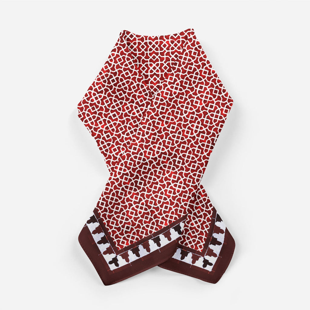 Red Square Scarf 100% Silk