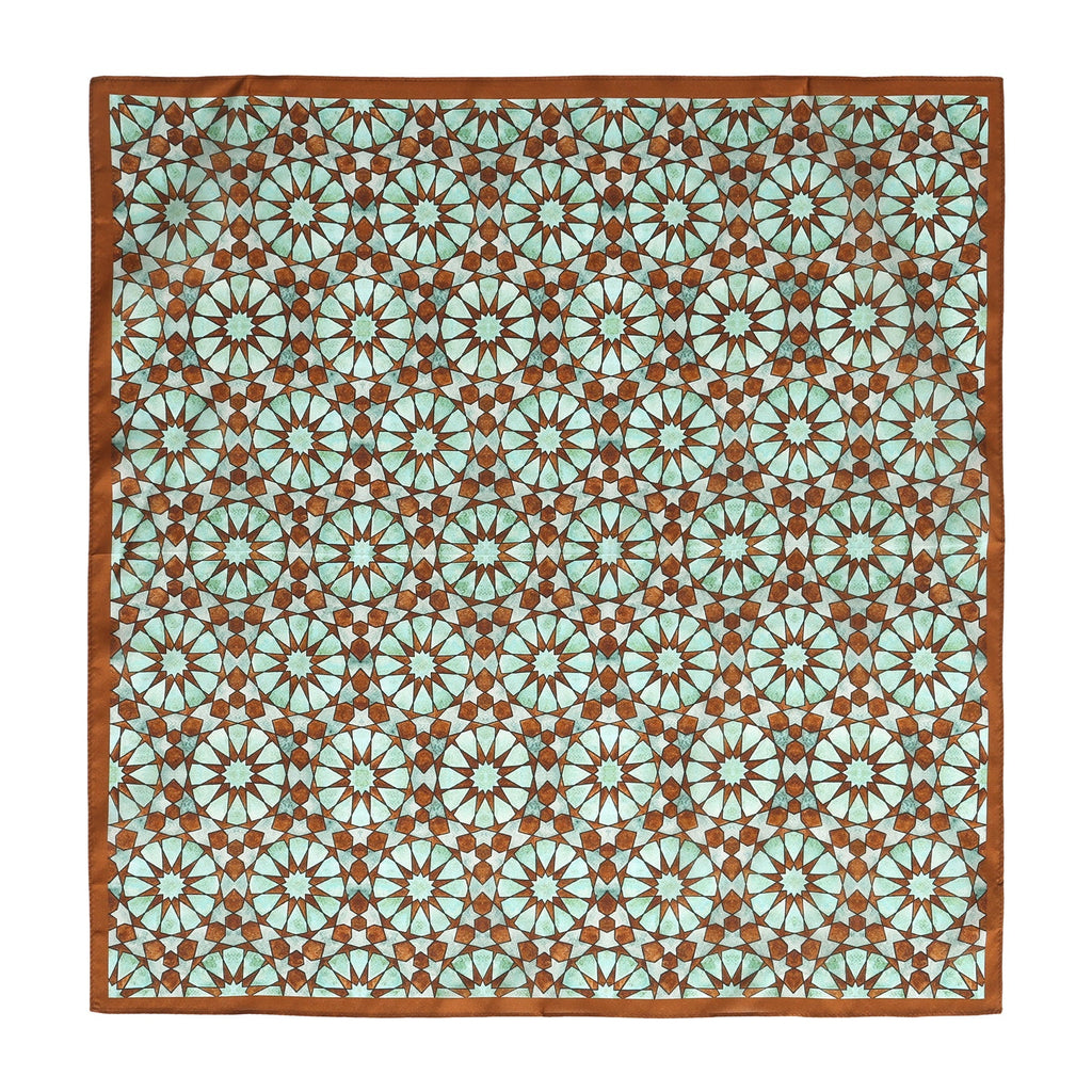 Brown Silk Neckerchief for Women