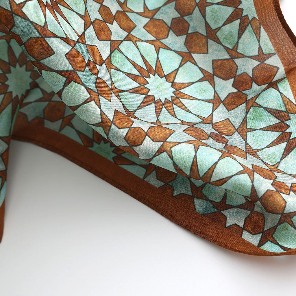 Brown Silk Neckerchief for Women