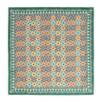 Green Square Silk Scarf Sabika