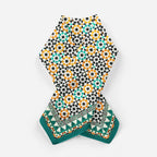 Green Square Silk Scarf Sabika