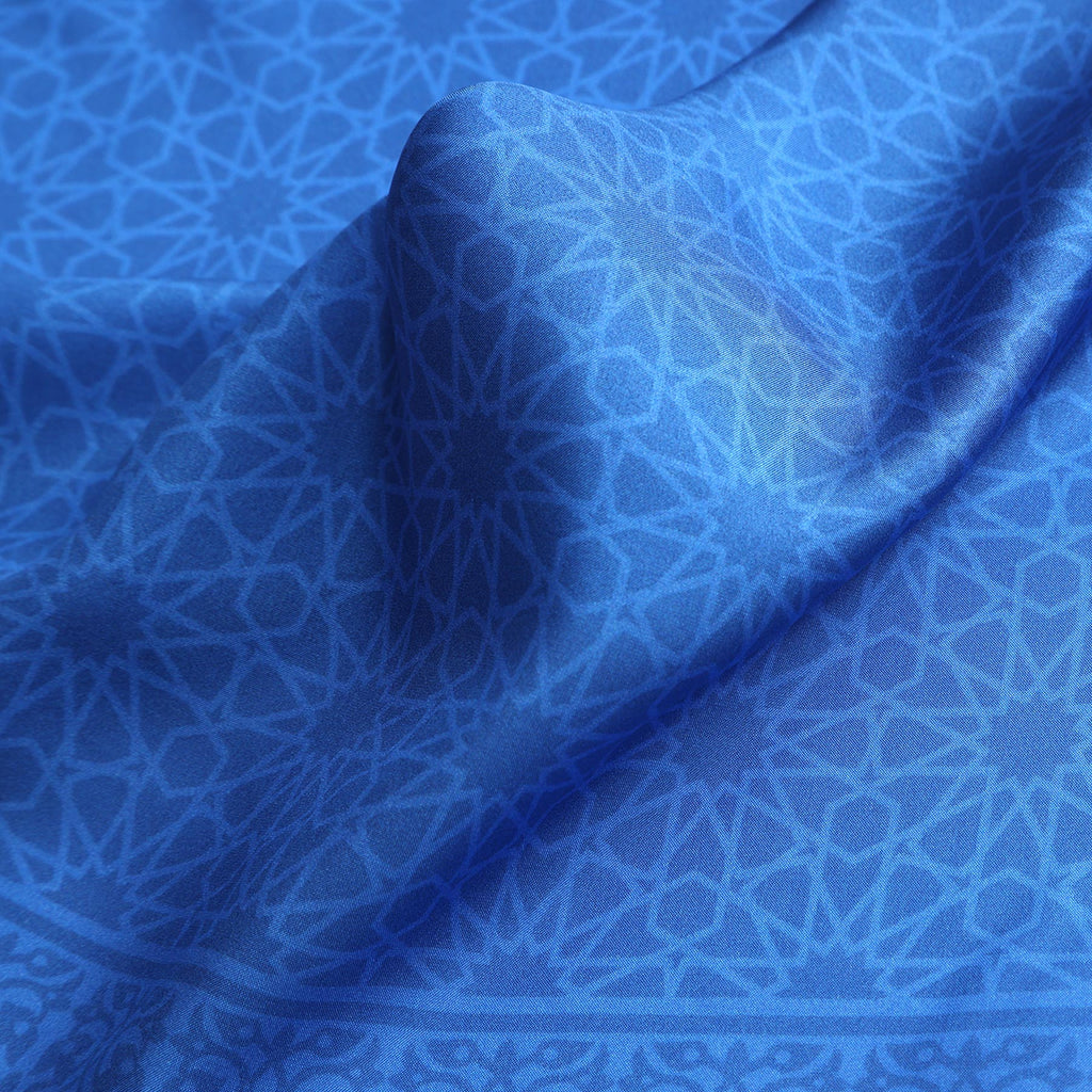 Blue Square Silk Scarf Dalila v1