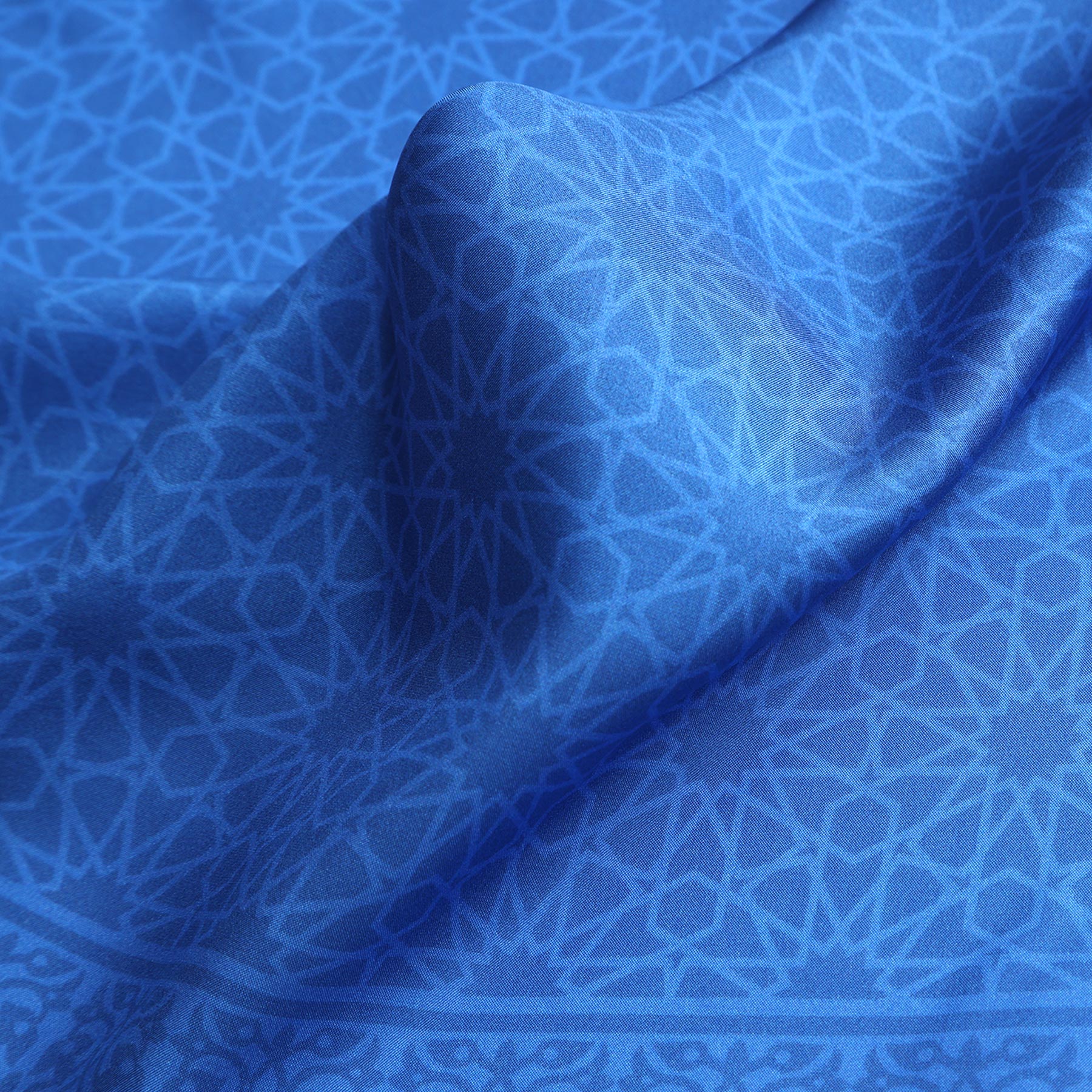 Blue Square Silk Scarf Dalila v1