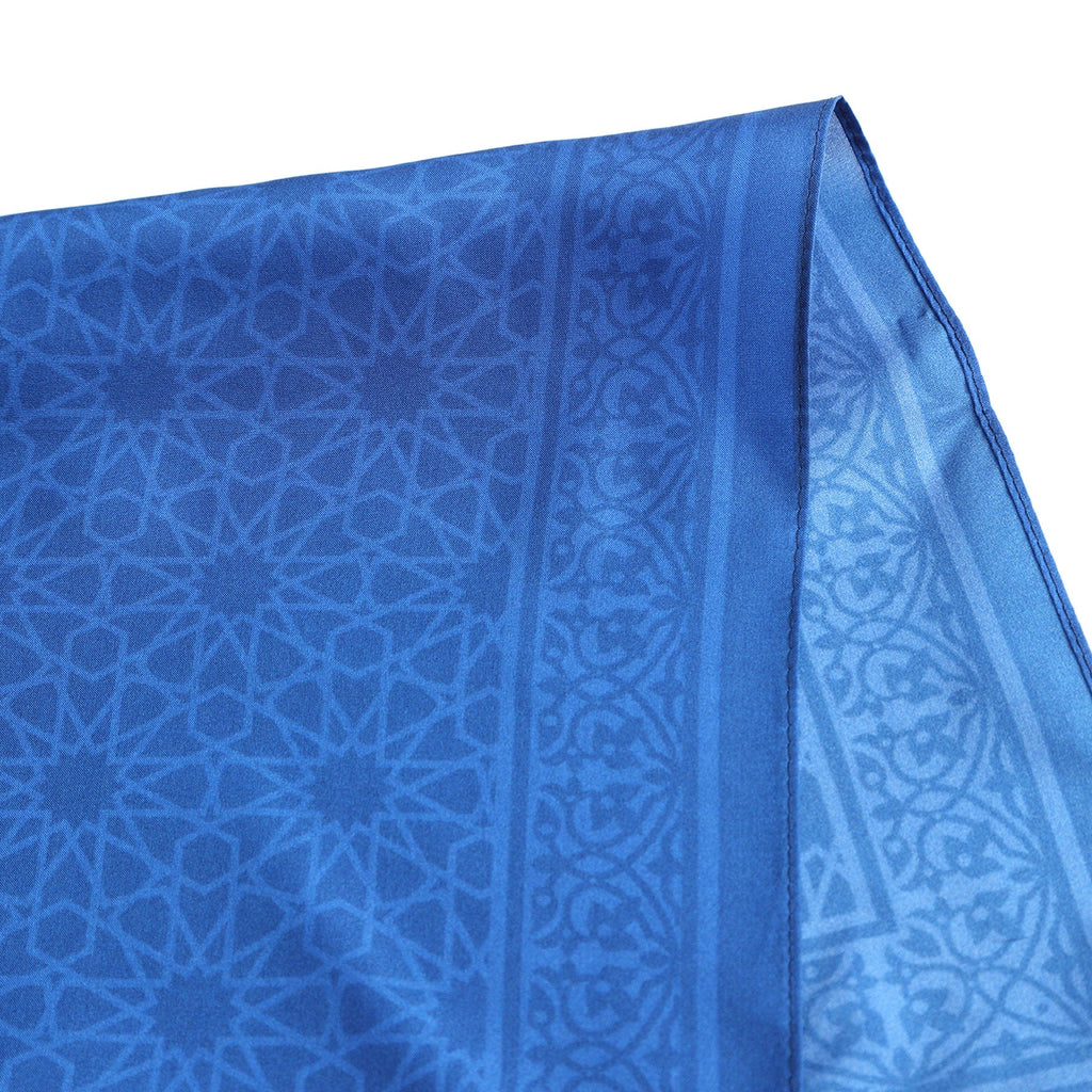 Blue Square Silk Scarf Dalila v1