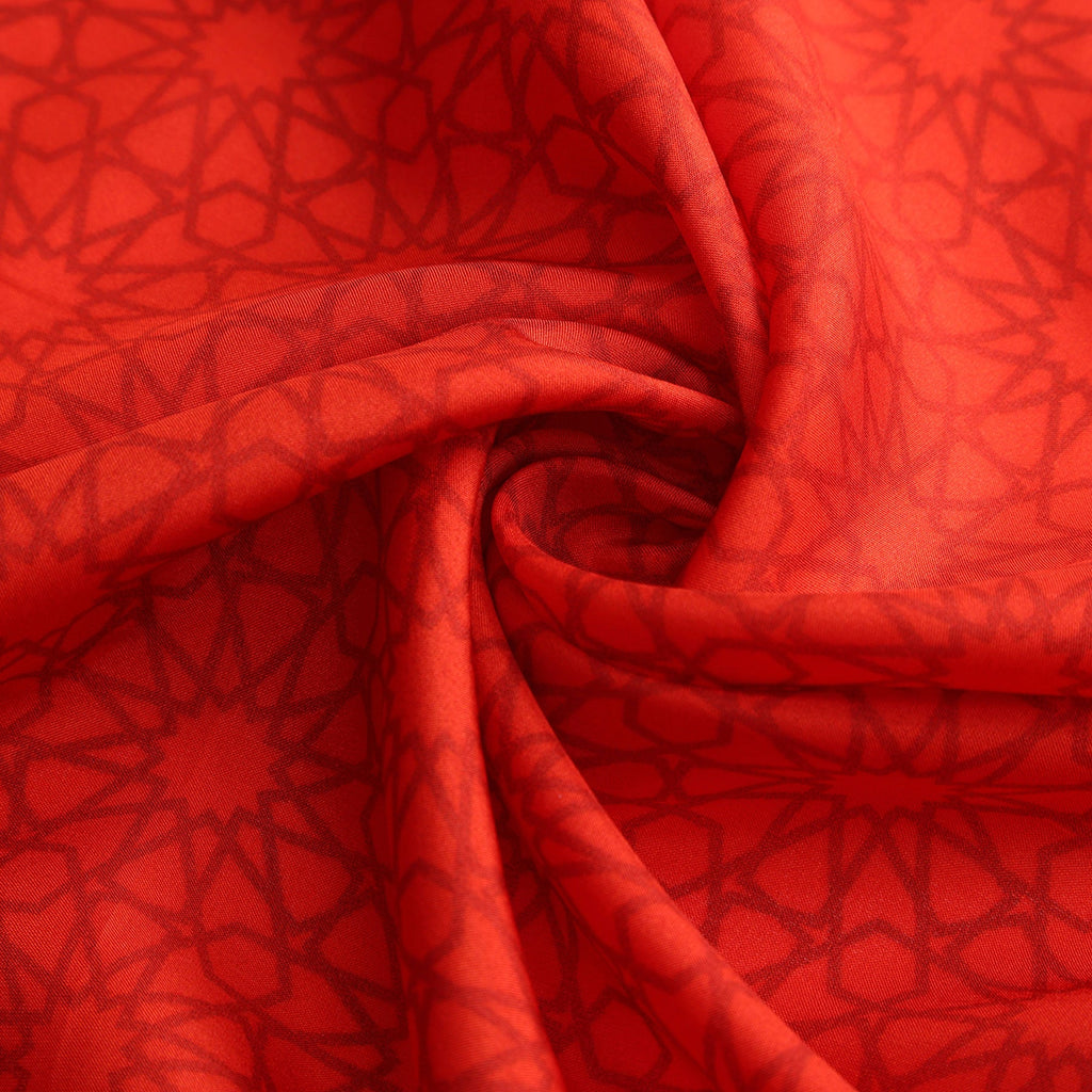 Red Square Scarf Dalila v2 - 100% Silk