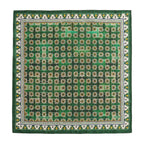 Green Square Scarf Silk