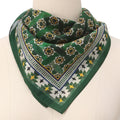 Green Square Scarf Silk