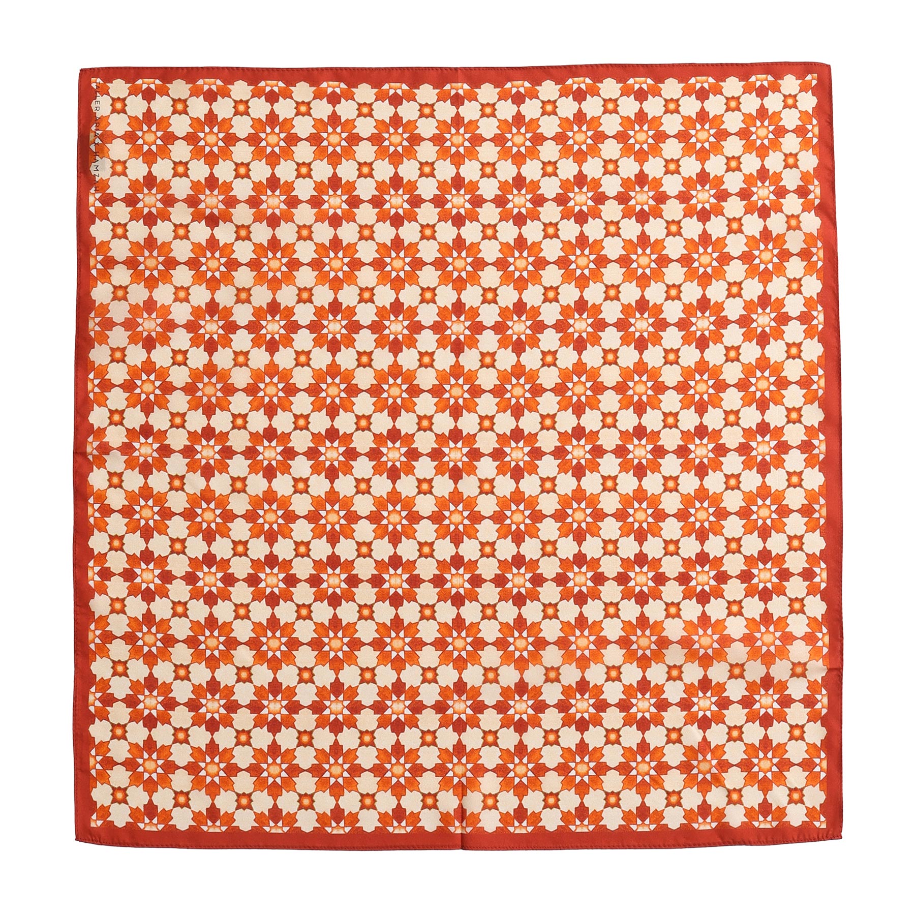 Silk Neckerchief Orange Islamic Art Print