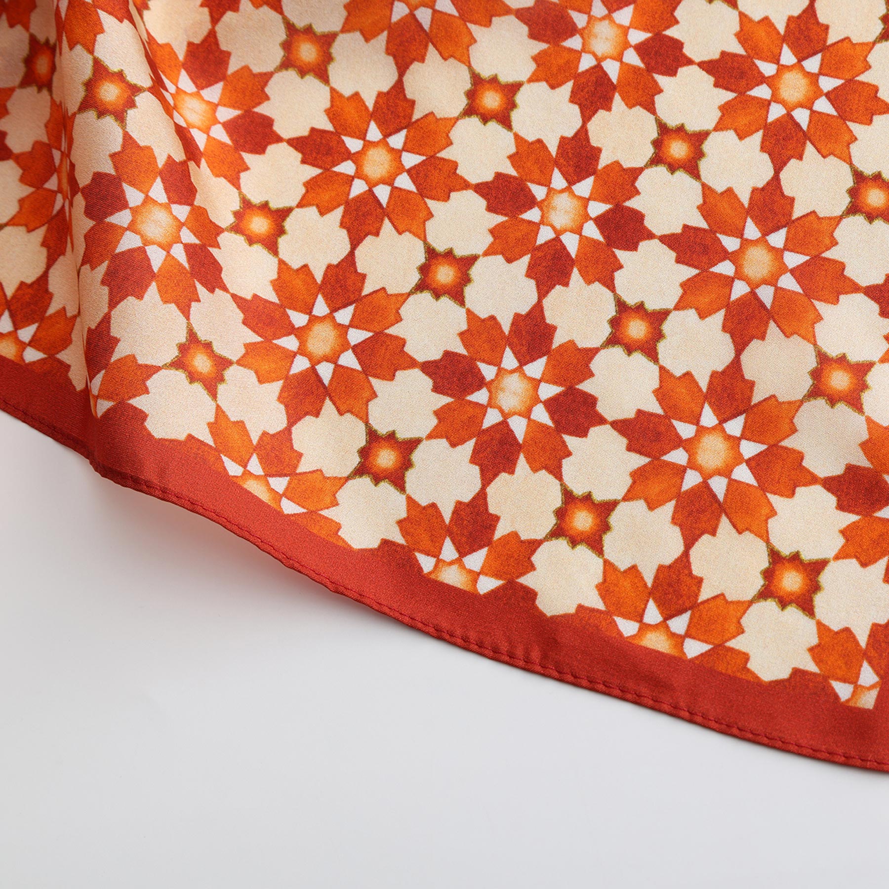 Silk Neckerchief Orange Islamic Art Print