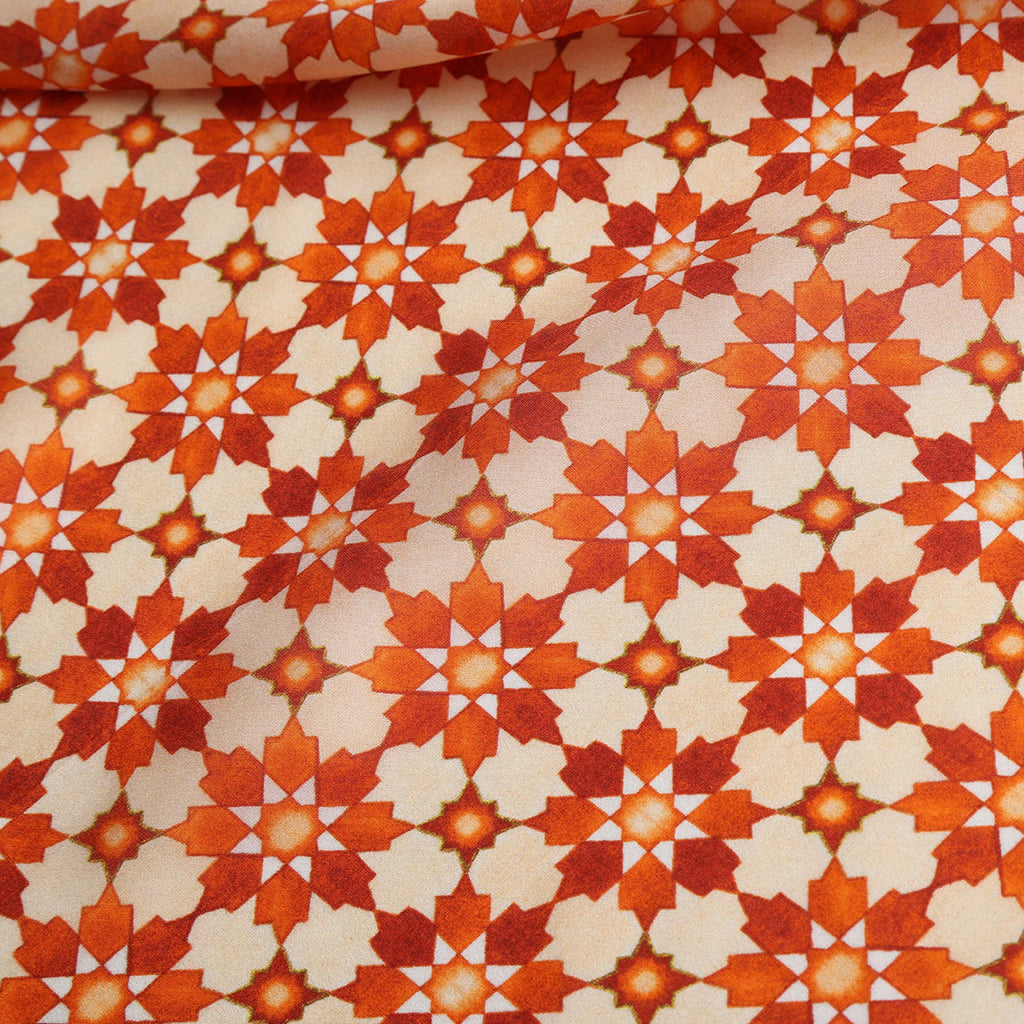 Silk Neckerchief Orange Islamic Art Print