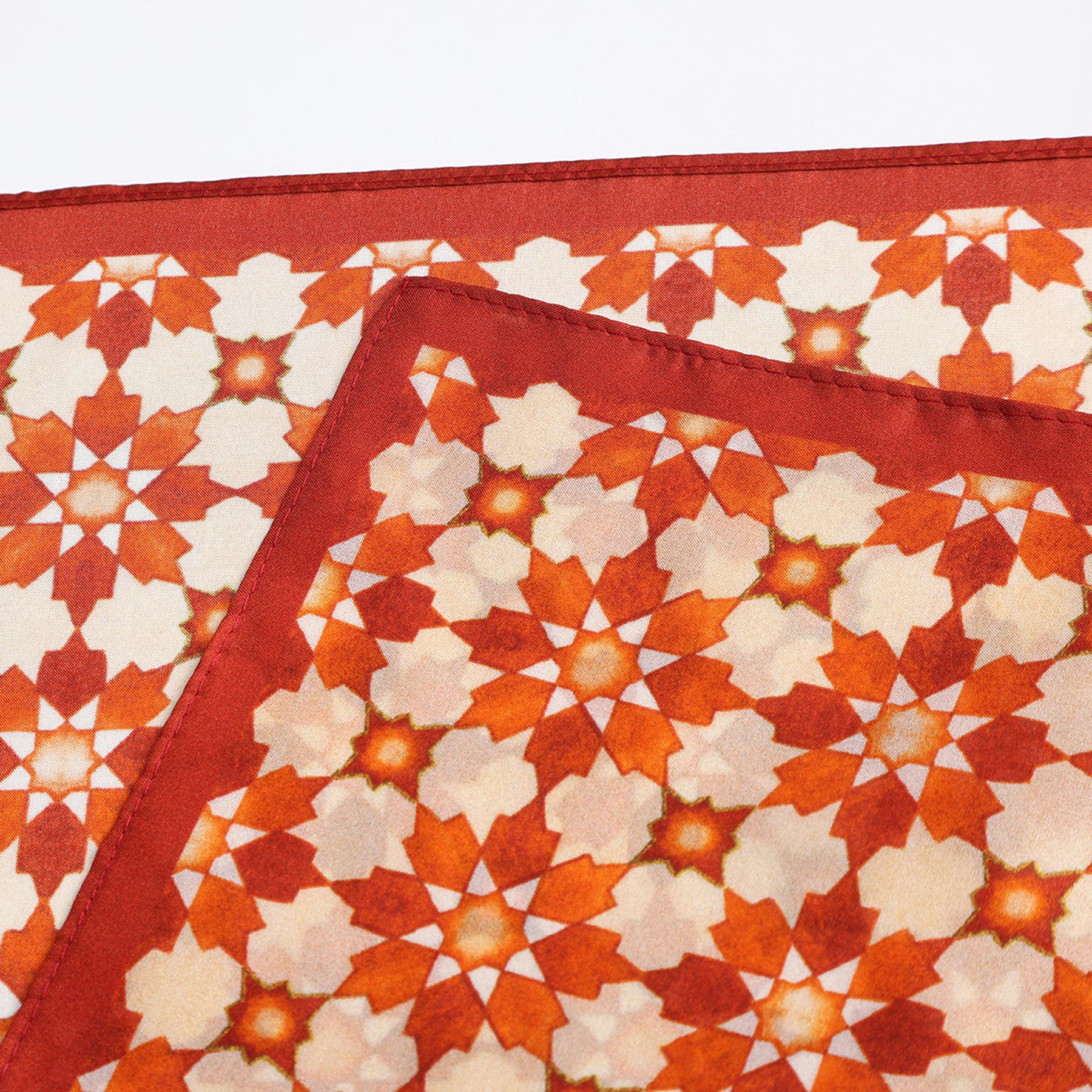 Silk Neckerchief Orange Islamic Art Print
