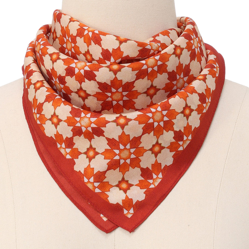 Silk Neckerchief Orange Islamic Art Print