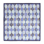 Blue Neck Scarf 100% Silk DalAhorra
