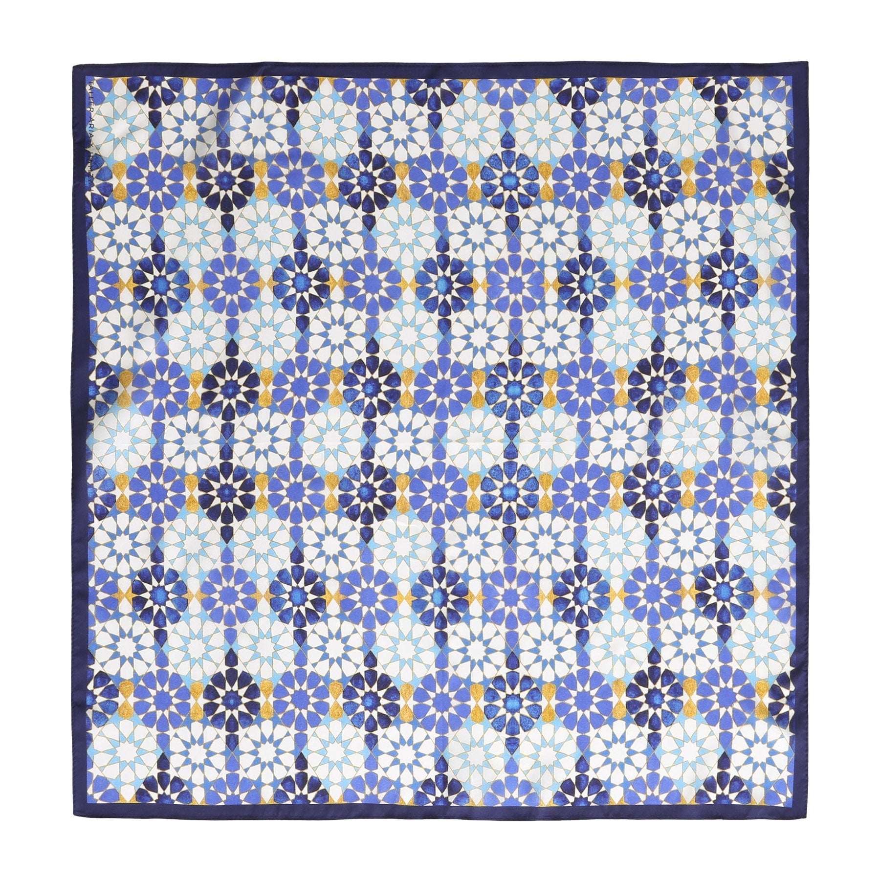 Blue Neck Scarf 100% Silk DalAhorra
