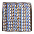 Silk Square Scarf for Women Brown