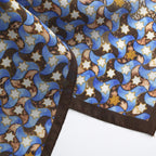 Silk Square Scarf for Women Brown