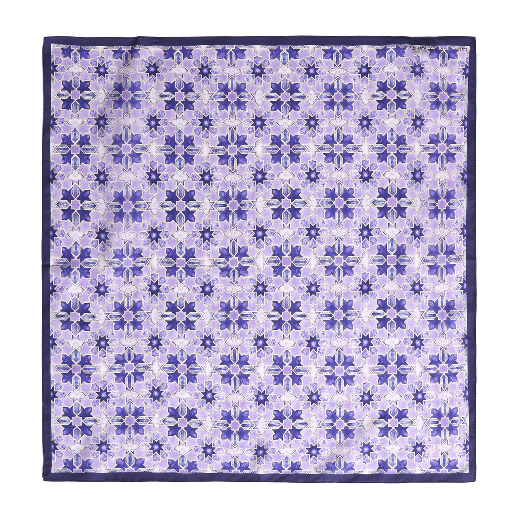Square Silk Scar for Women Purple
