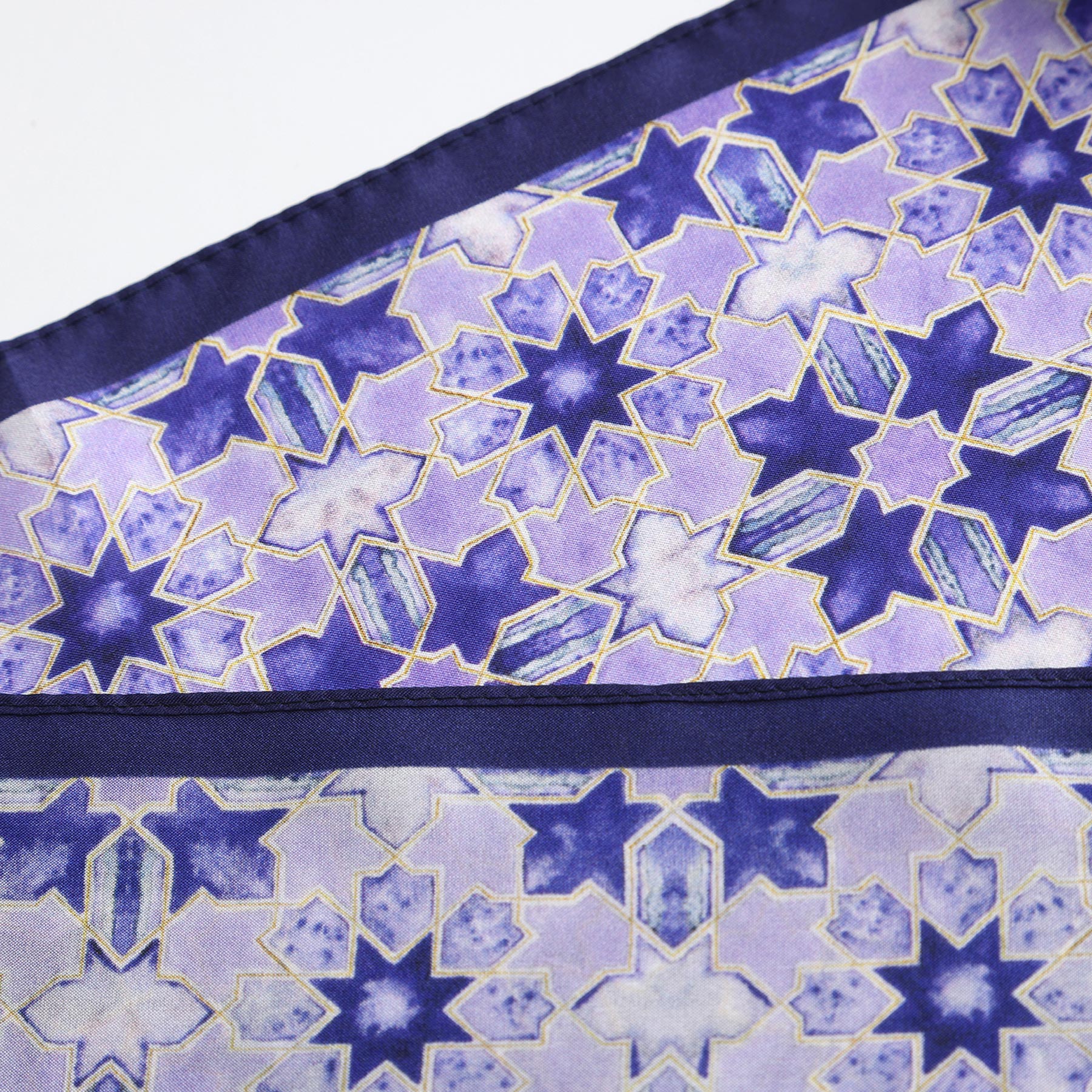 Square Silk Scar for Women Purple