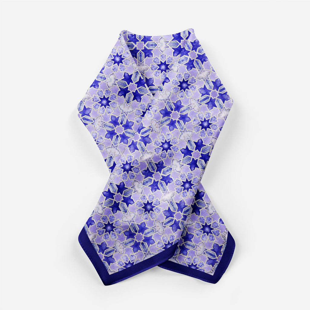 Square Silk Scar for Women Purple