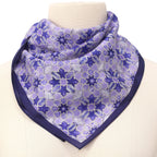 Square Silk Scar for Women Purple