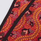 Ruba Red Luxury Silk & Wool Scarf 180 x 65 cm – Moroccan Inspired Design