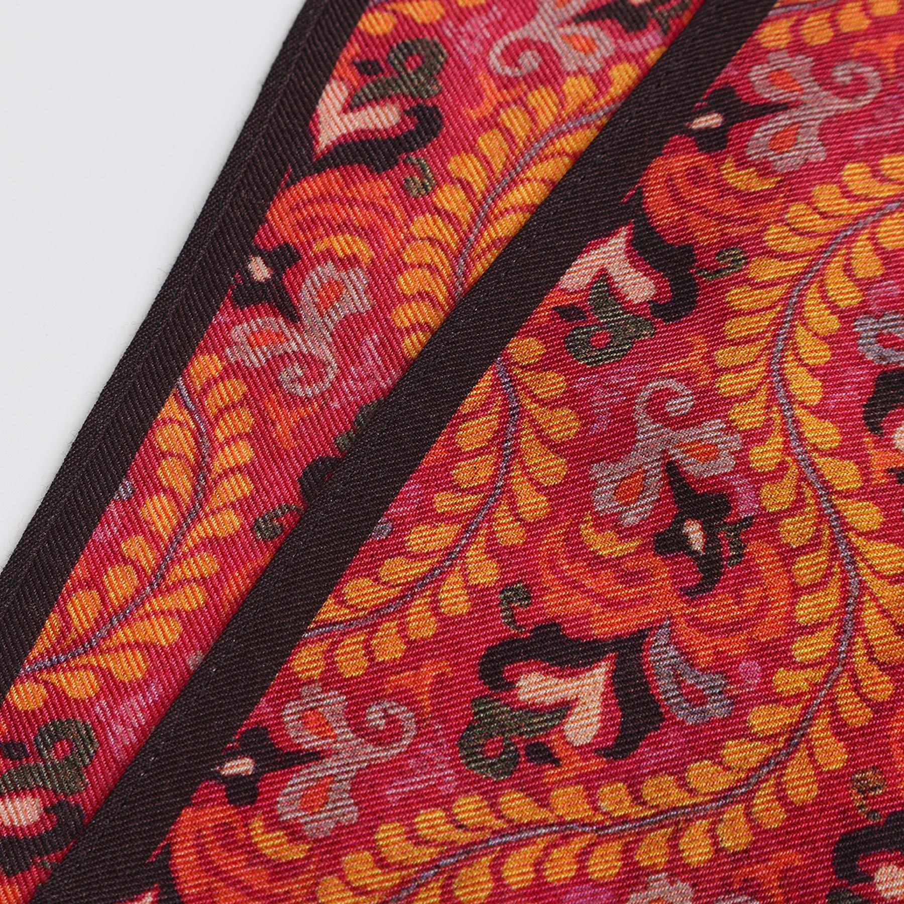 Ruba Red Luxury Silk & Wool Scarf 180 x 65 cm – Moroccan Inspired Design