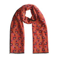 Ruba Red Luxury Silk & Wool Scarf 180 x 65 cm – Moroccan Inspired Design