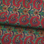 Ufuq Green Luxury Silk & Wool Scarf 180 x 65 cm – Moroccan Inspired Design