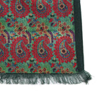 Ufuq Green Luxury Silk & Wool Scarf 180 x 65 cm – Moroccan Inspired Design