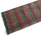 Ufuq Green Luxury Silk & Wool Scarf 180 x 65 cm – Moroccan Inspired Design