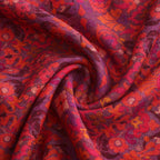 Mahabah Purple Luxury Silk & Wool Scarf 180 x 65 cm – Moroccan Inspired Design